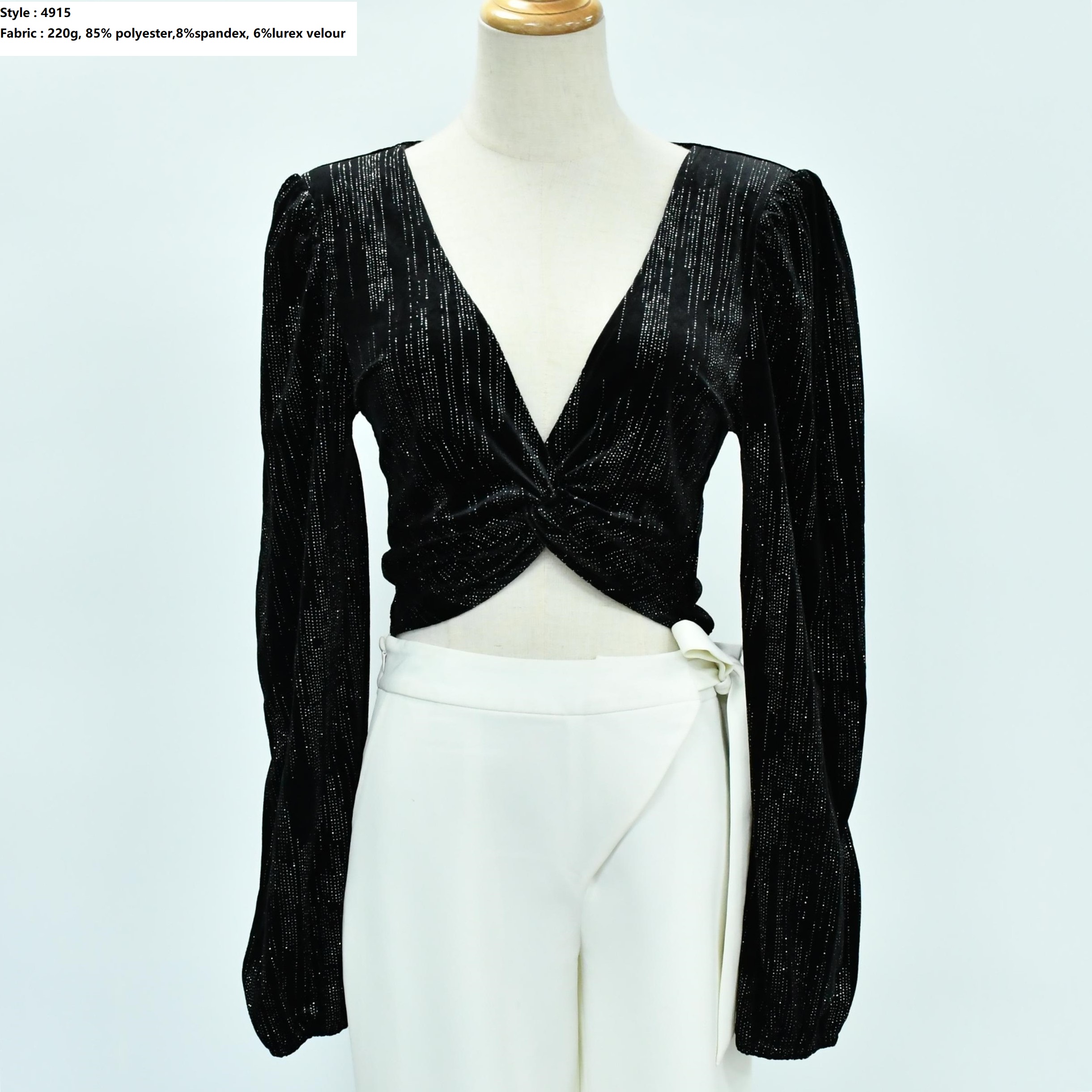 Women’s Lurex Velour Top
