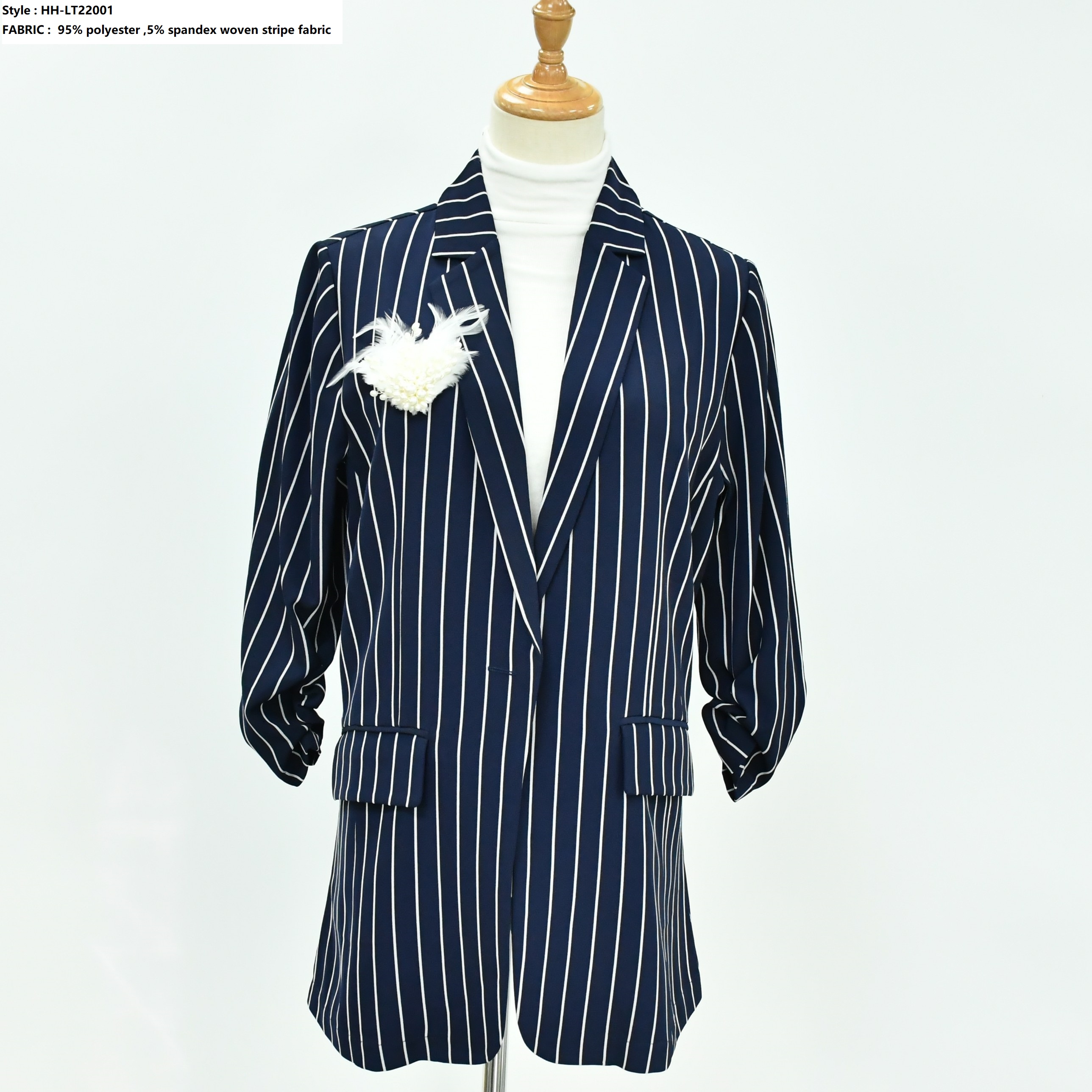 Women’s  Woven Stripe Suit Jacket