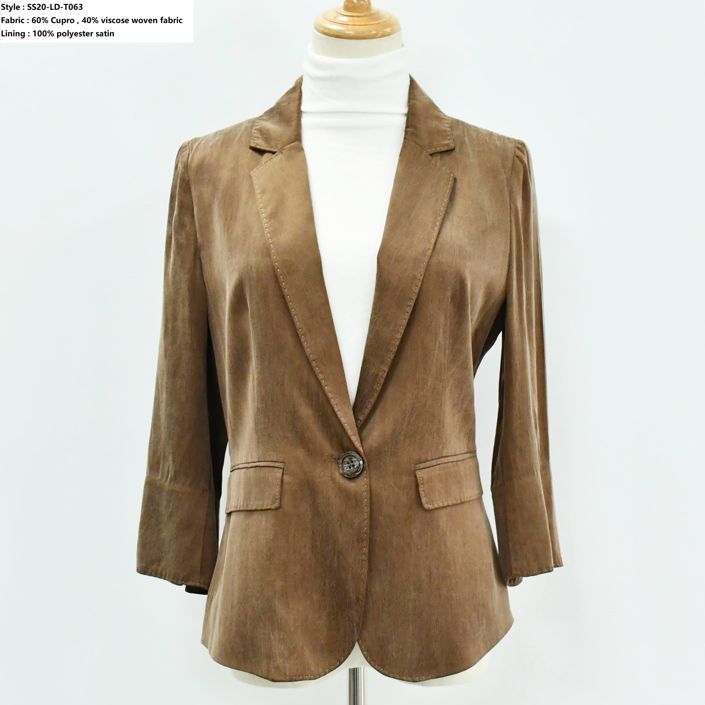 Women’s Woven Cupro Suit Jacket