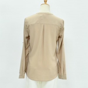 Women’s  Half Zip Chiffon Shirt
