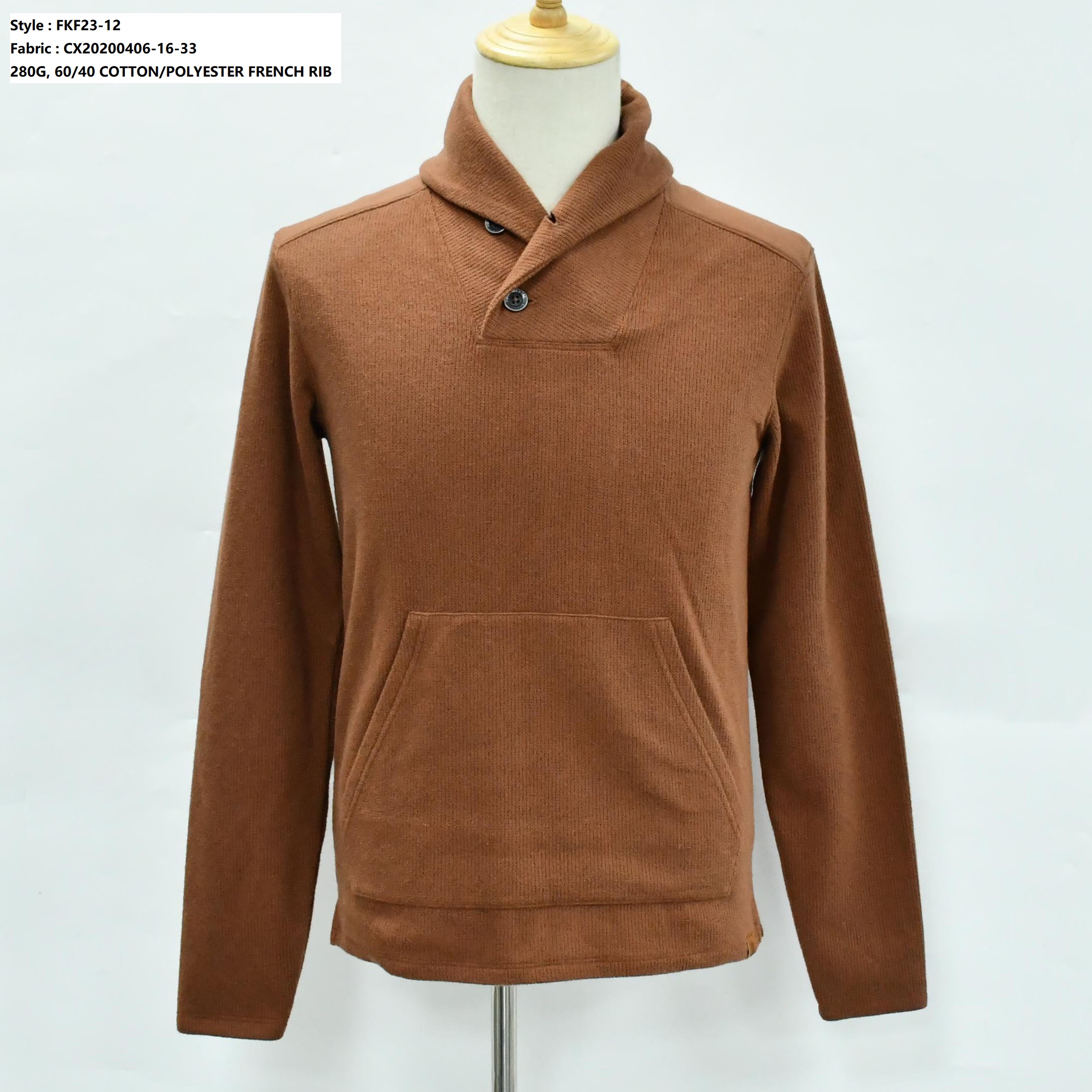 Men’s Long Shoreman Shawl Collar Pullover