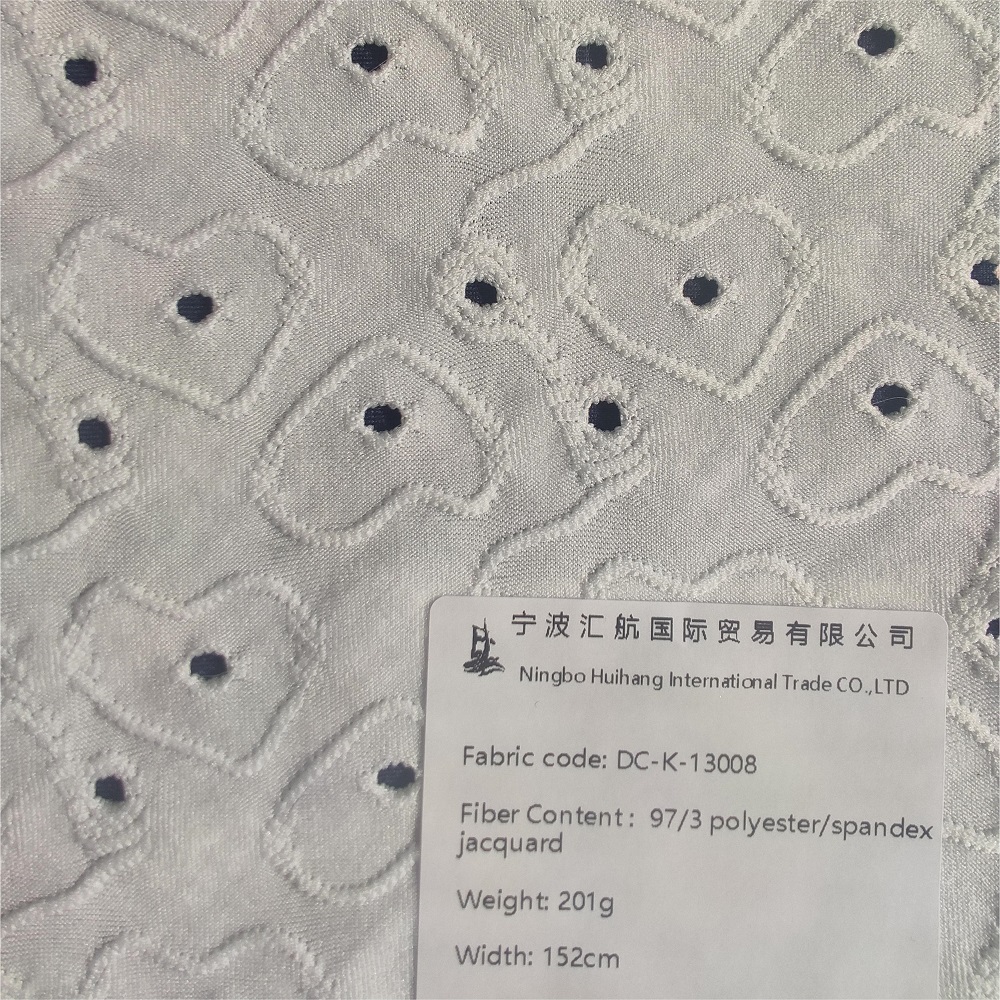 DC-K-13008 : 201G,97% polyester, 3% spandex jacquard jersey