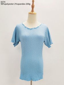 Lady’s crinkle short sleeve dress
